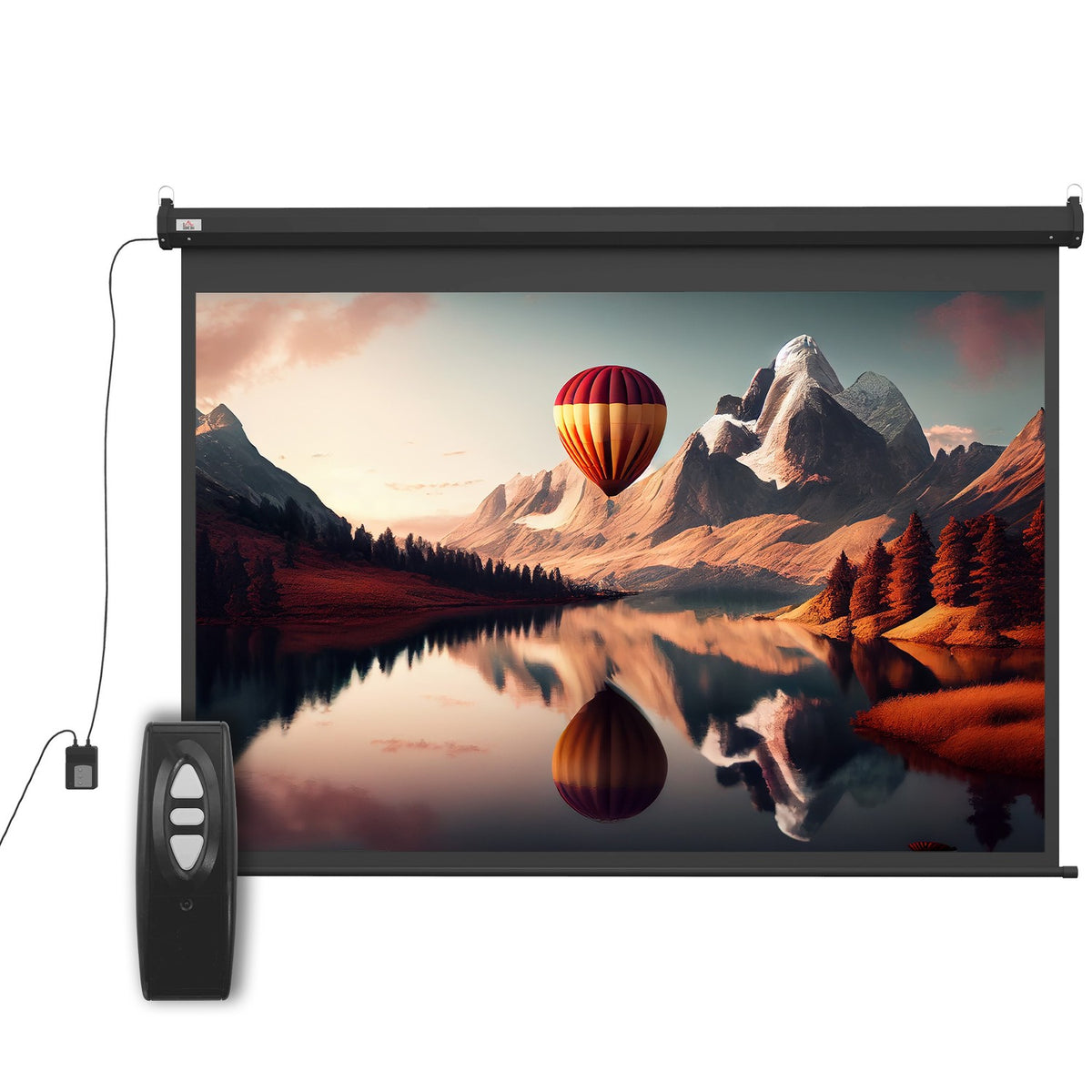 100-Inch Projector Screen, 4:3, 203x152 cm, Black