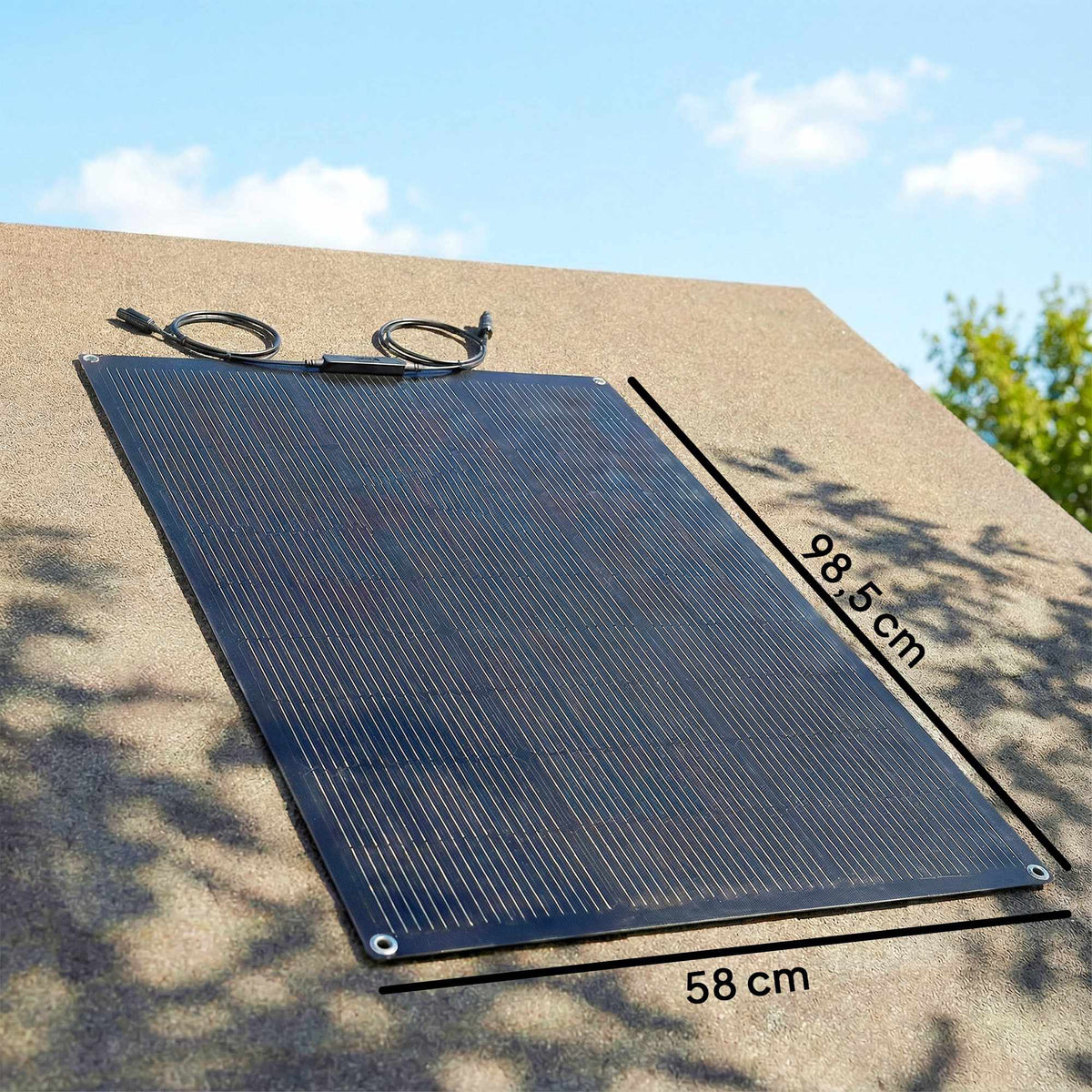 100W Flexible Solar Panel, 24.6% Efficiency, Dual USB