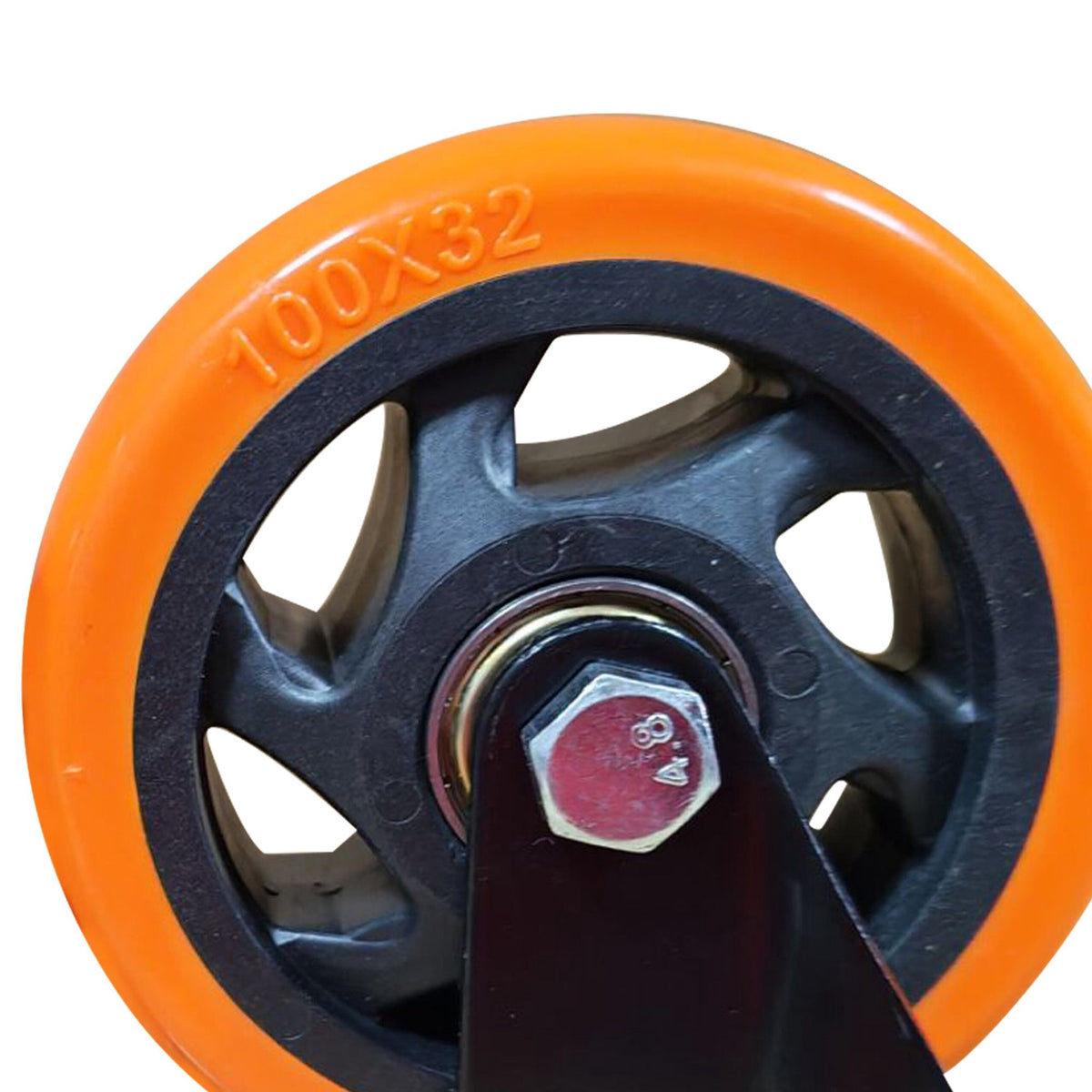 100mm Swivel Castors Set, Steel & PVC, 150kg Load