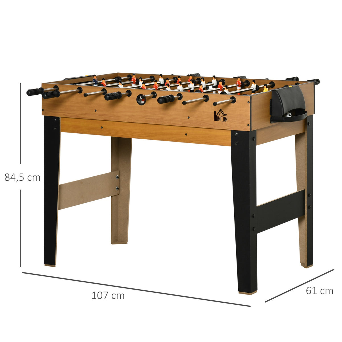 107Cm 4 In 1 Multigame Game Table Party Game Including Table Tennis Table Football Table Pool Table Ice Hockey Table For Ages 14 And Up Steel Natural + Black