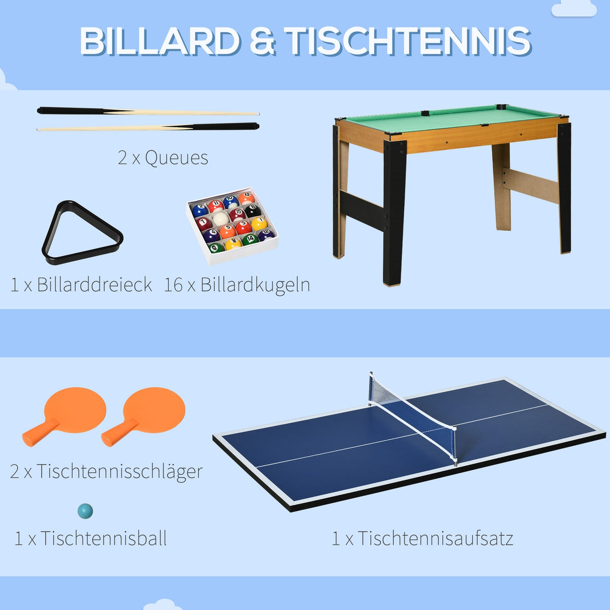 107Cm 4 In 1 Multigame Game Table Party Game Including Table Tennis Table Football Table Pool Table Ice Hockey Table For Ages 14 And Up Steel Natural + Black
