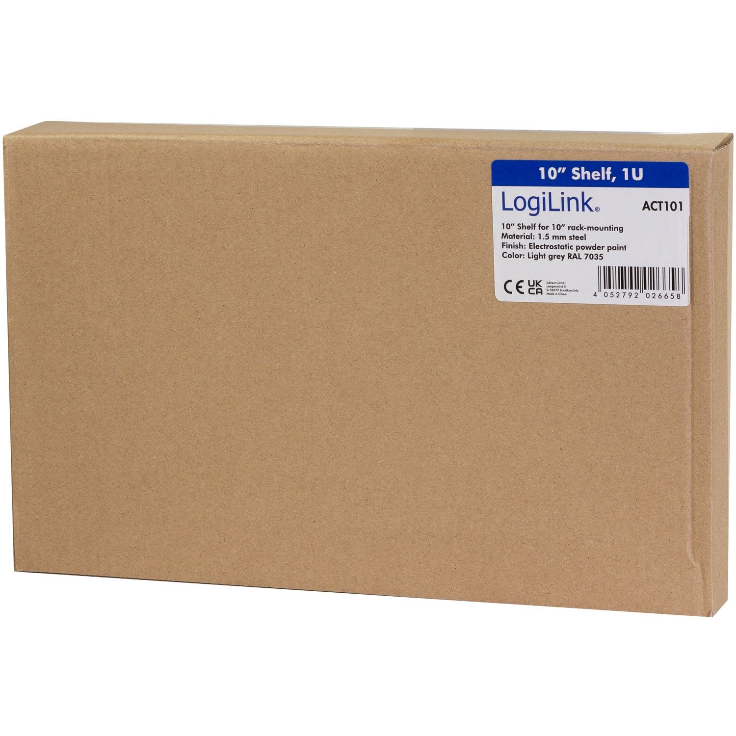 10" shelf 1U 220 x 150 mm Grey