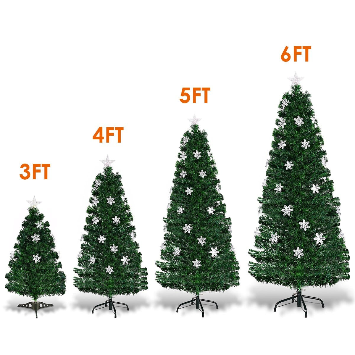 120 cm Artificial Christmas Tree with LED Fiber Optics