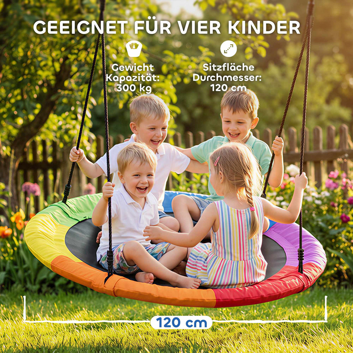 120 cm Nest Swing, 300 kg Capacity, Multicolor