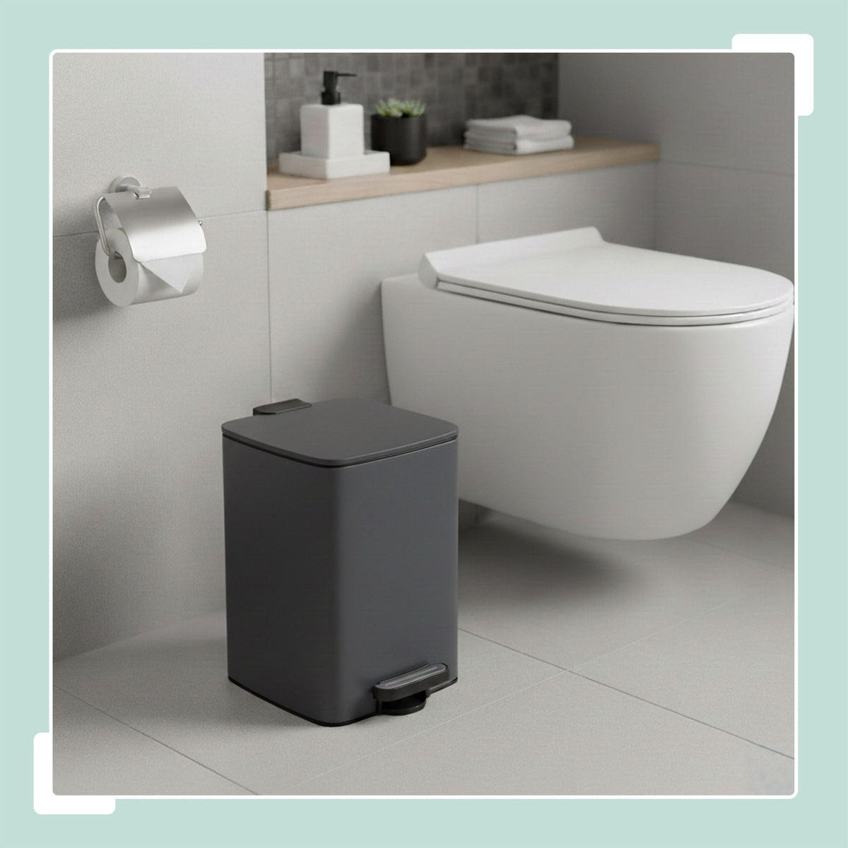 12L Pedal Kitchen Bin with Soft-Close Lid