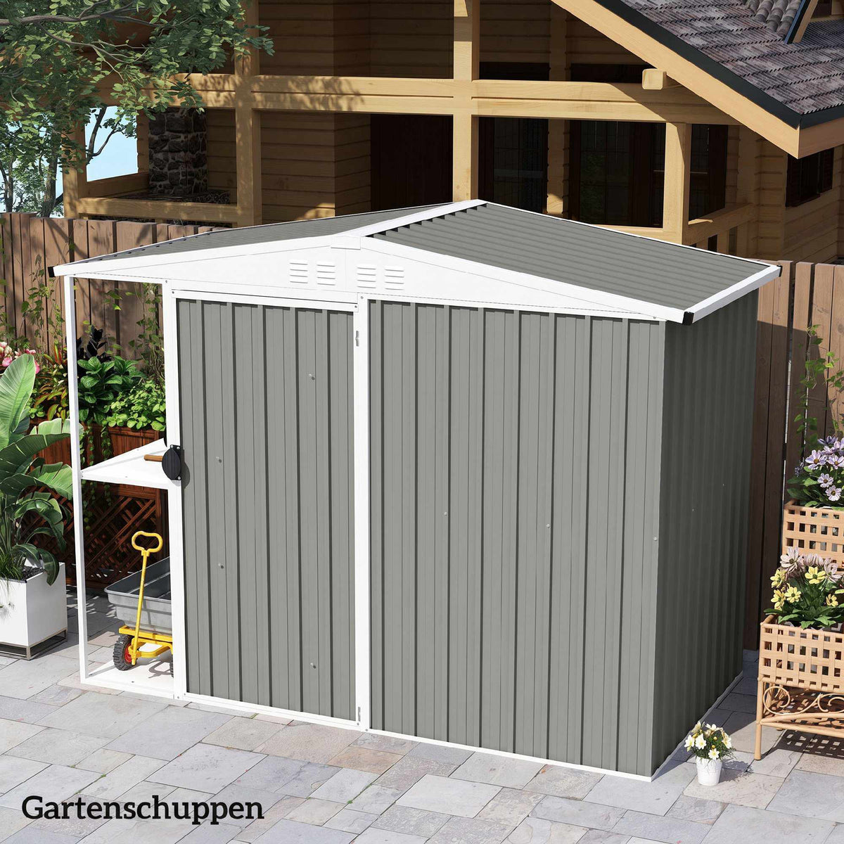 12 Pcs Corrugated Roof Panels, 129x45cm, Galvanized Steel