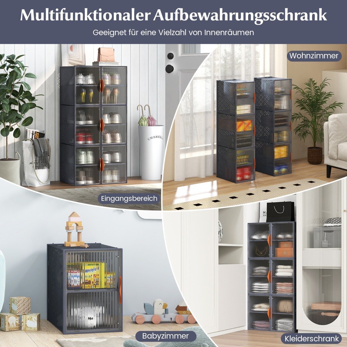 12 Plastic Storage Containers with Lids Stackable & Transparent PP Storage Boxes