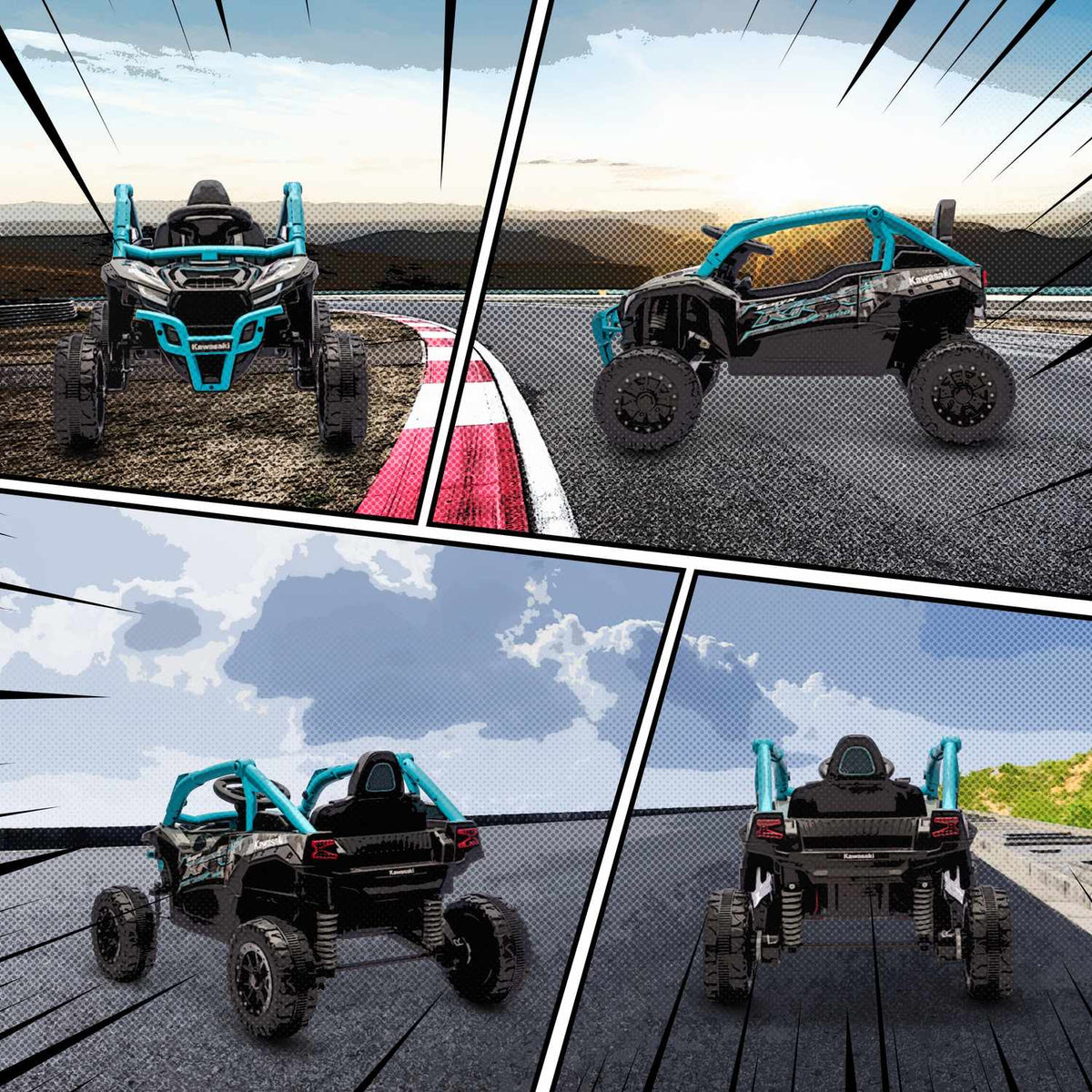 12V Kids Electric Off-Road Vehicle, Remote, LED, Blue