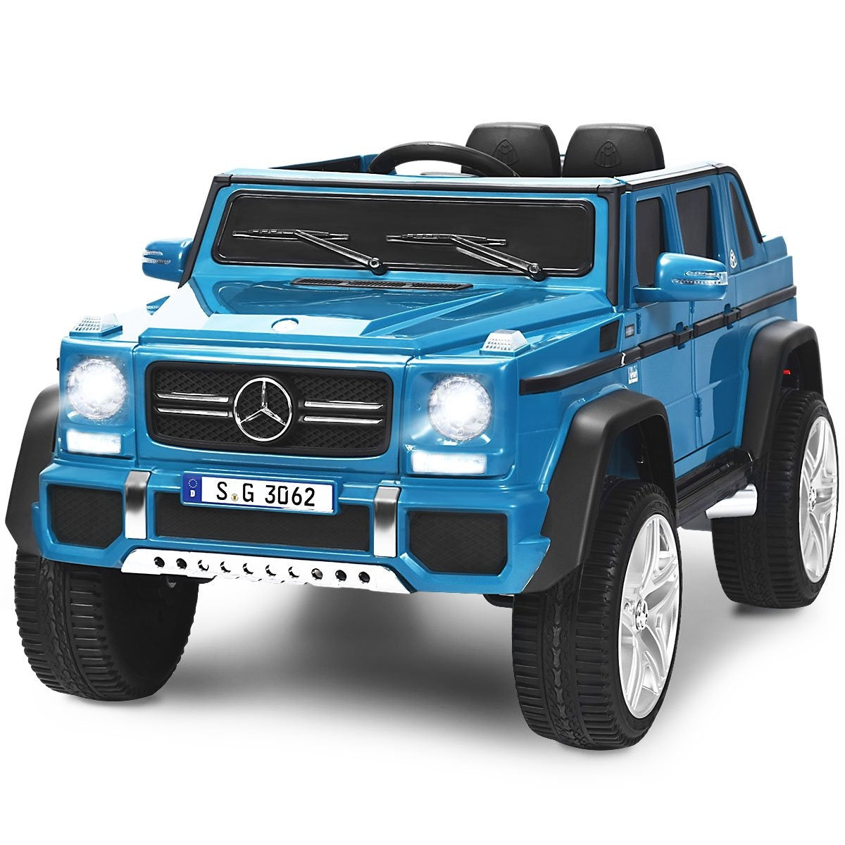 12 V Licensed Mercedes-Benz Maybach Battery Powered Jeep with Suspension 115 x 67 x 57 cm Blue