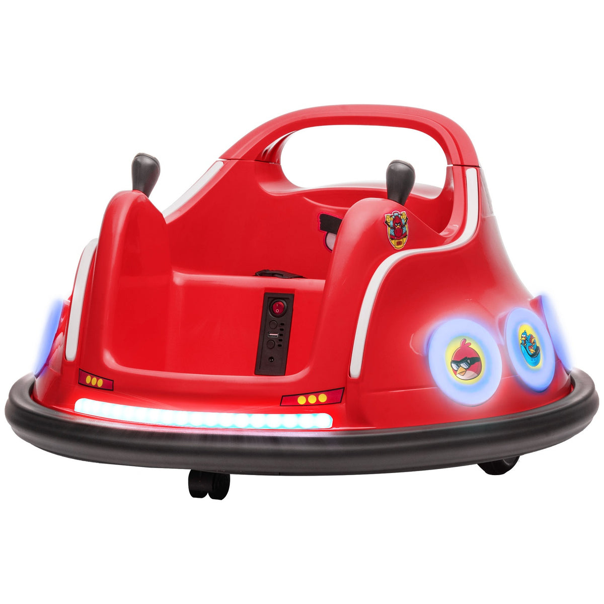 12V children's bumper car with 2.4 G remote control, electric bumper with music and lights, 1.5-3 km/h, children's electric car with 360° rotation, for children 3-5 years, red
