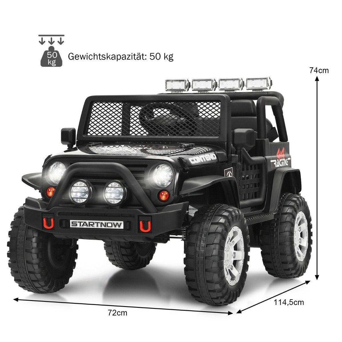 12V children's electric car with remote control & Light & Music Electric Children's Vehicle Black