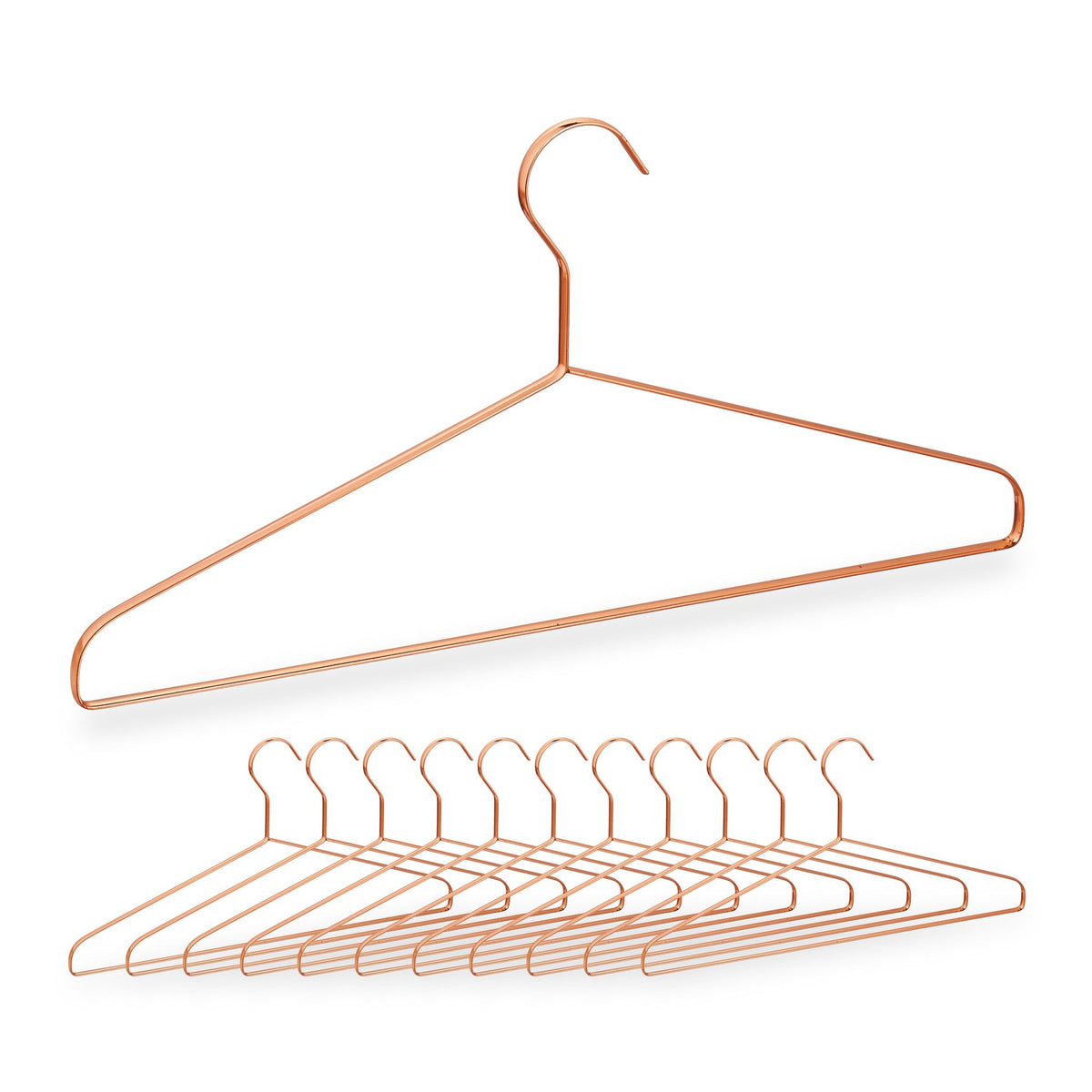 12 copper coat hangers