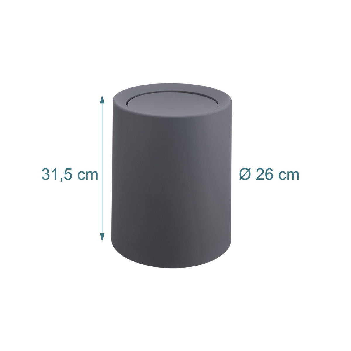 13L Swing-Lid Plastic Bin – Bathroom/Kitchen Use