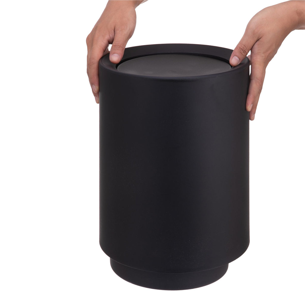 13L Swing-Lid Plastic Bin for Kitchen or Bathroom