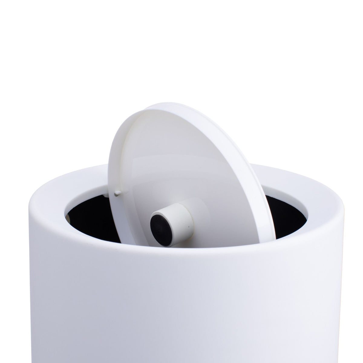 13L Swing-Lid Plastic Bin for Kitchen or Bathroom