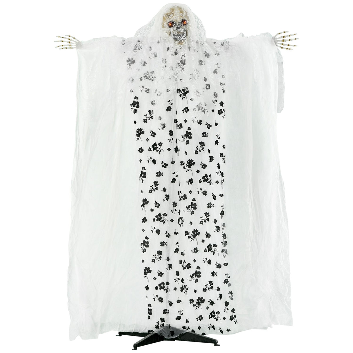 175Cm Halloween Decoration Ghost Bride Hanging Skeleton Skull Eye Glow With Special Effects And Sound Function In Life Size