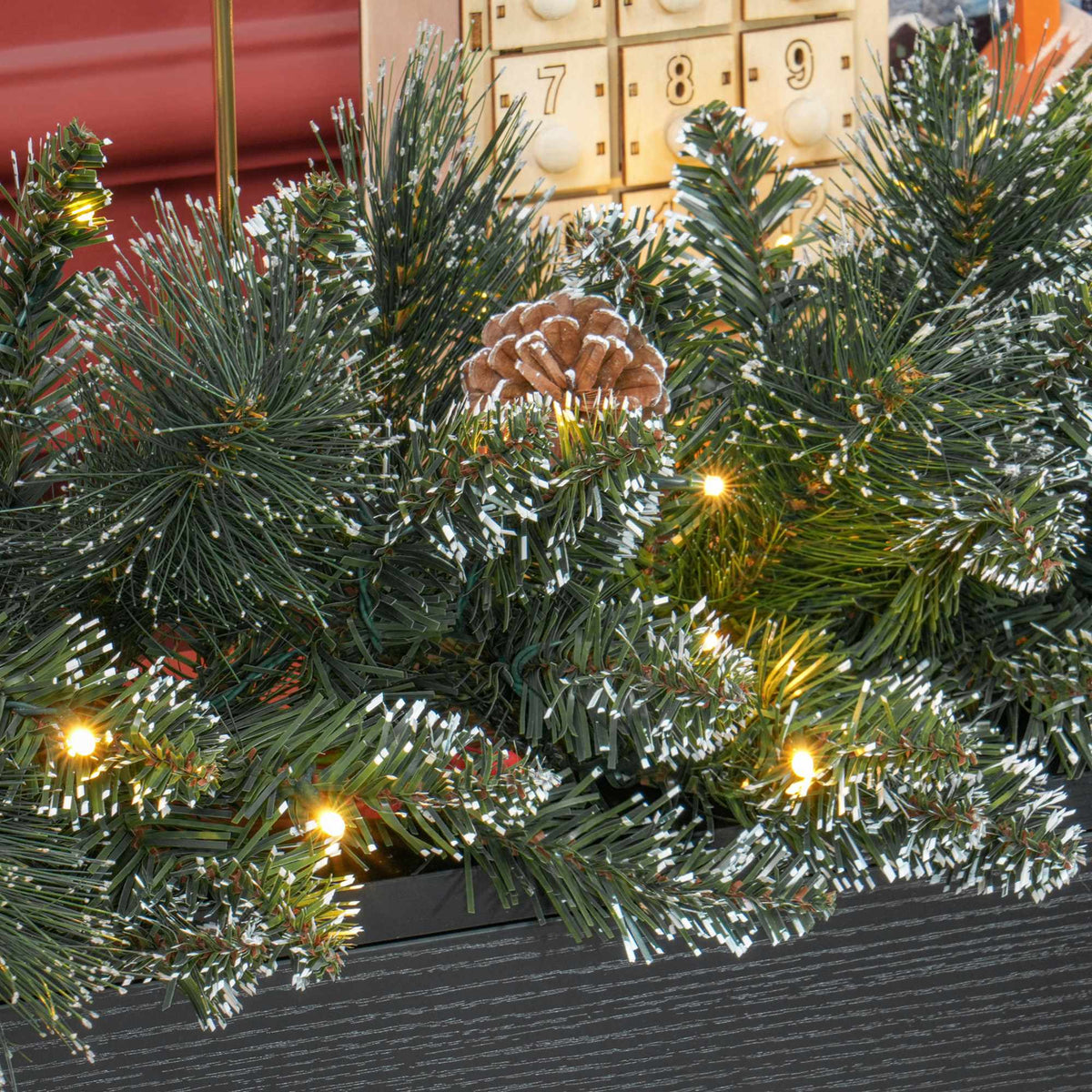 1.8m Artificial Christmas Garland with LED Lights