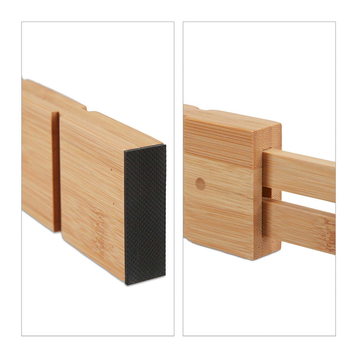18-piece bamboo drawer divider set