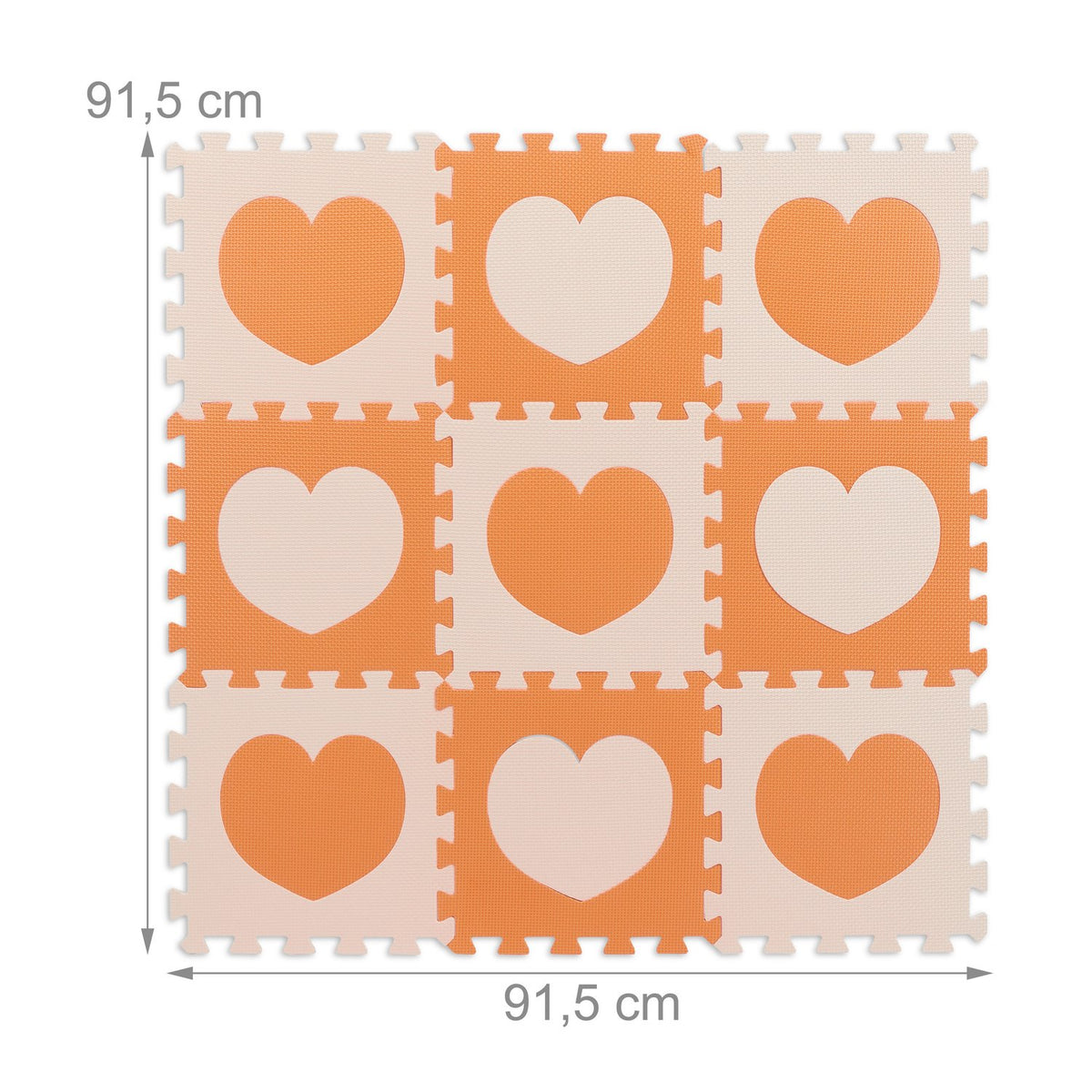 18-piece puzzle mat heart