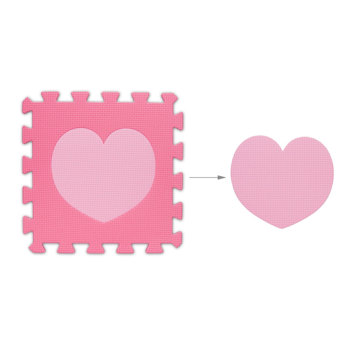 18-piece puzzle mat heart