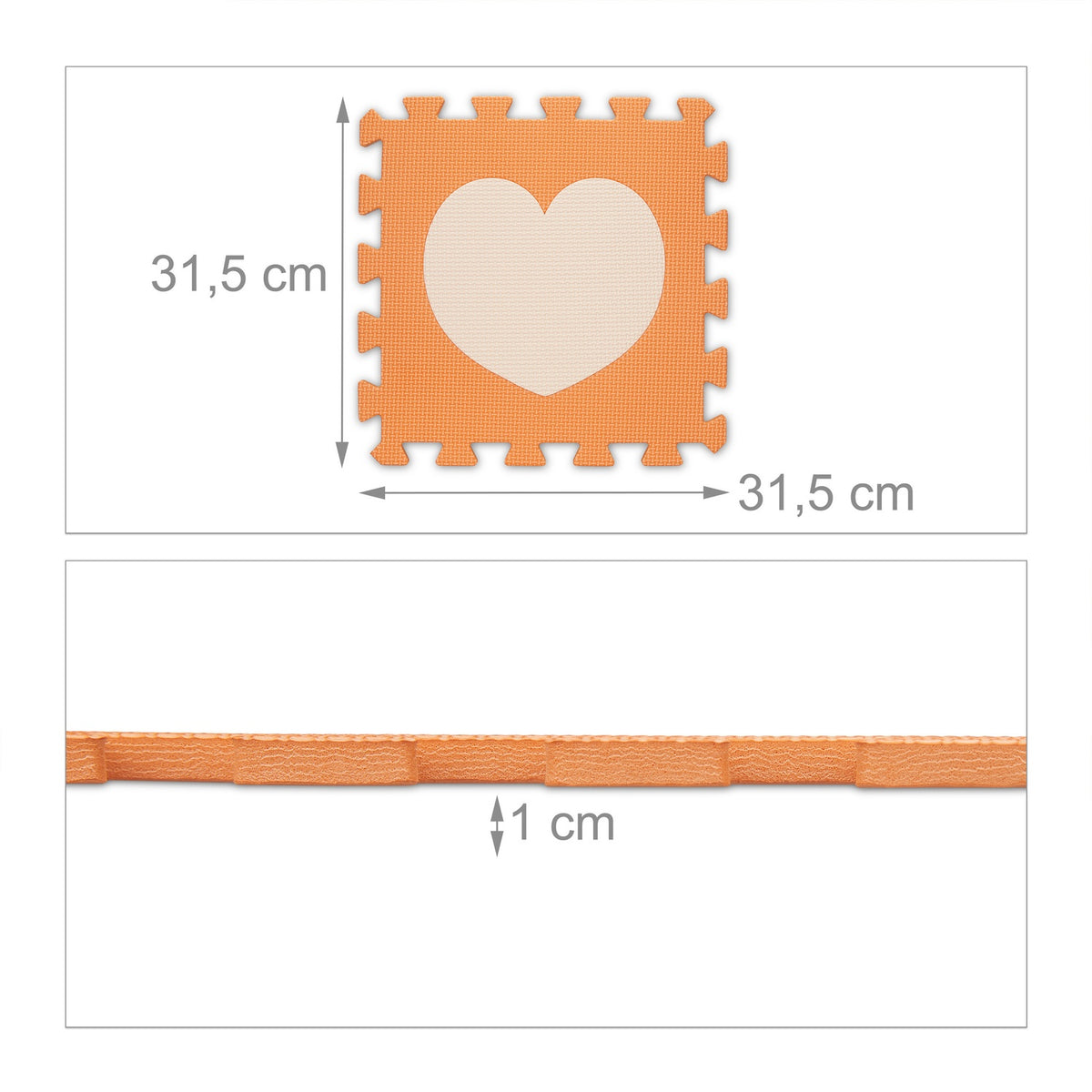 18-piece puzzle mat heart