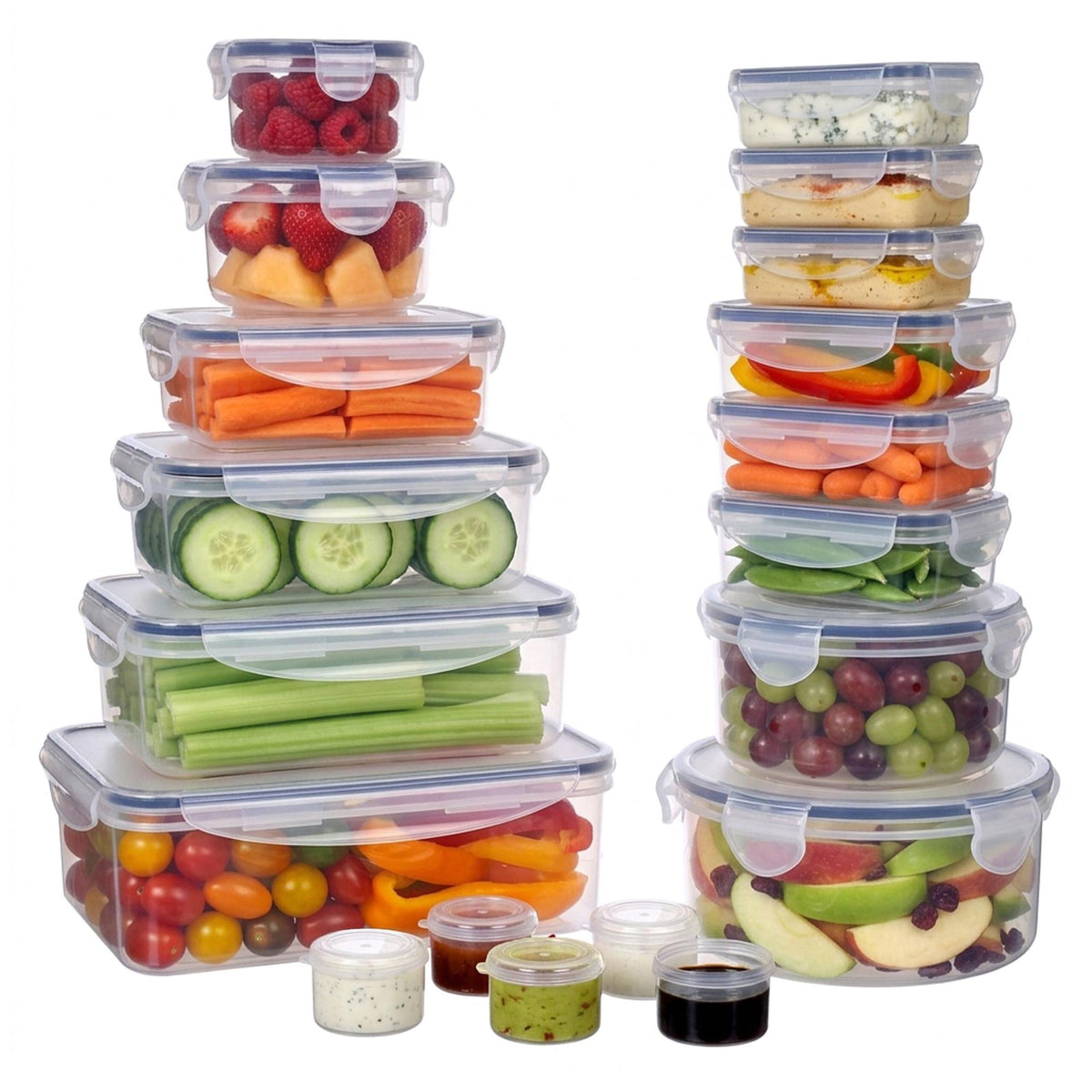 19-Piece Airtight Plastic Food Storage Container Set