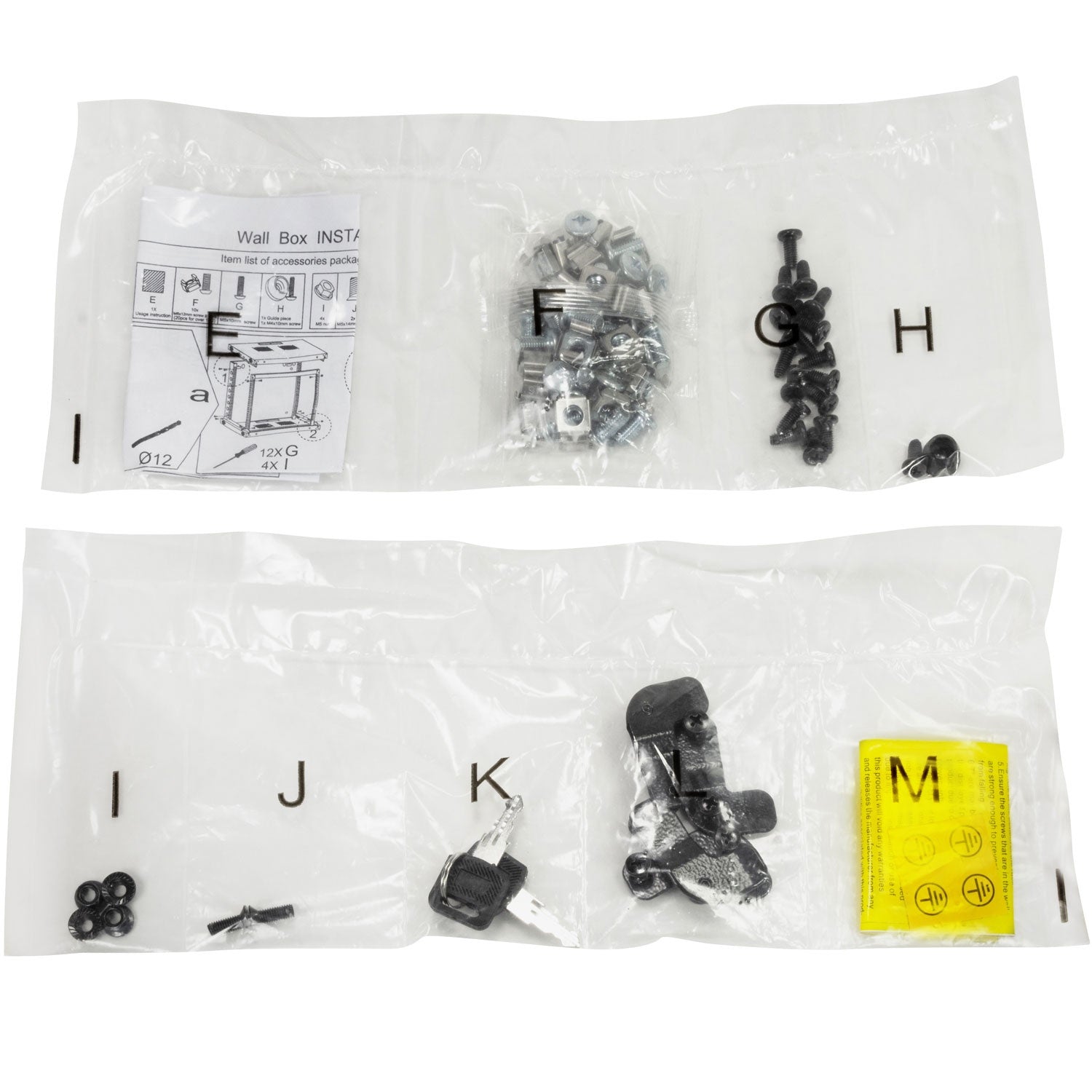 19" Wall cabinet/server cabinet U12 540 x 450 x 595 mm Unassembled Black