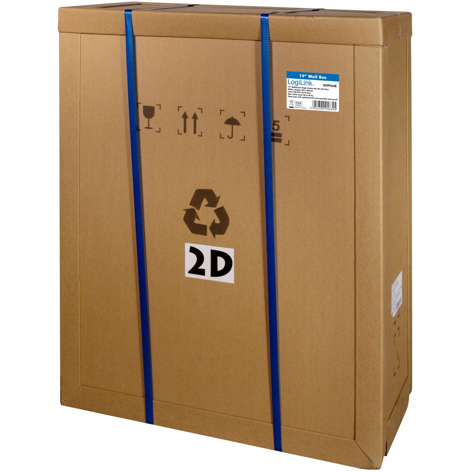 19" Wall cabinet/server cabinet U9 540 x 450 x 460 mm Unassembled Black