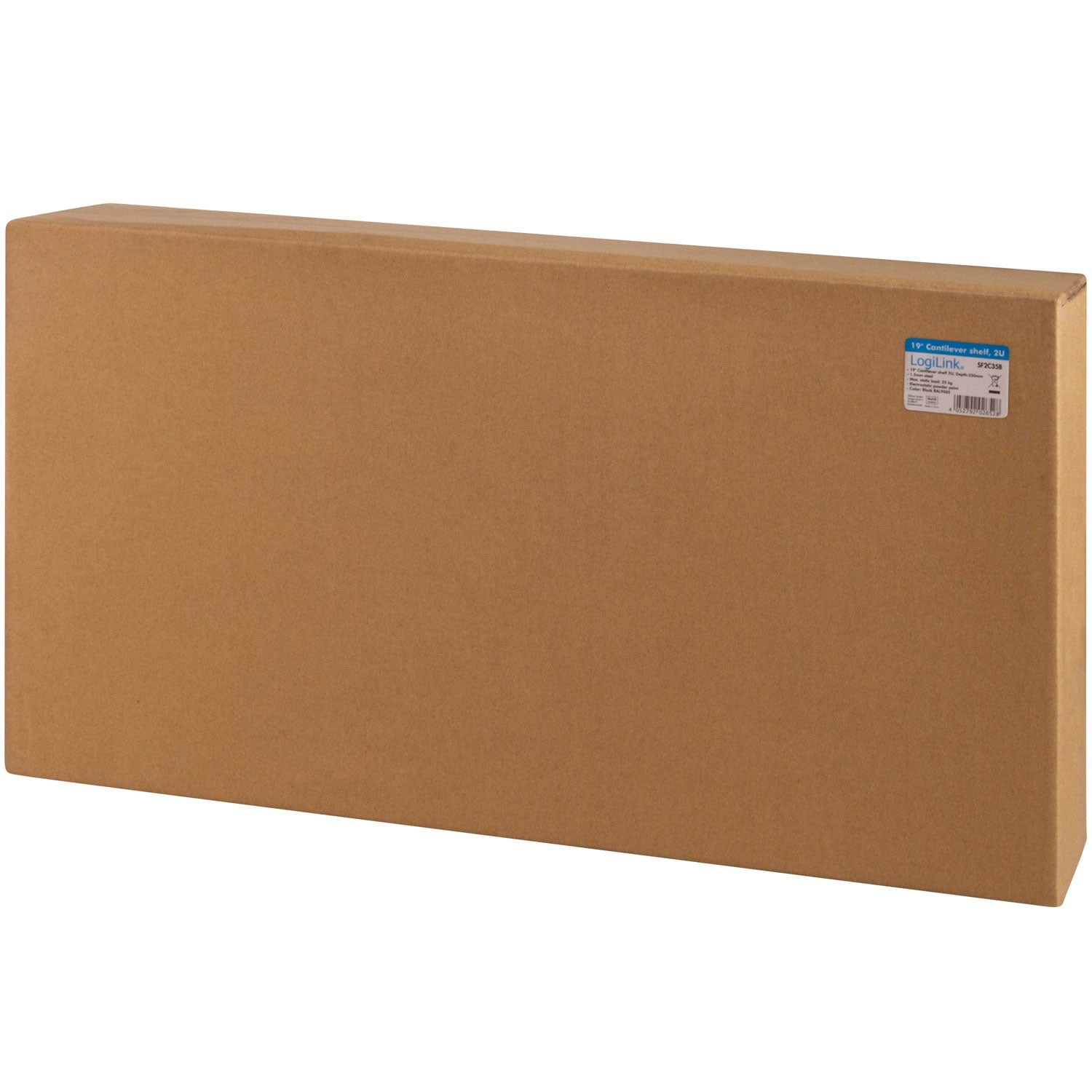 19" shelf 2U 440 x 250 mm max 25 kg Black