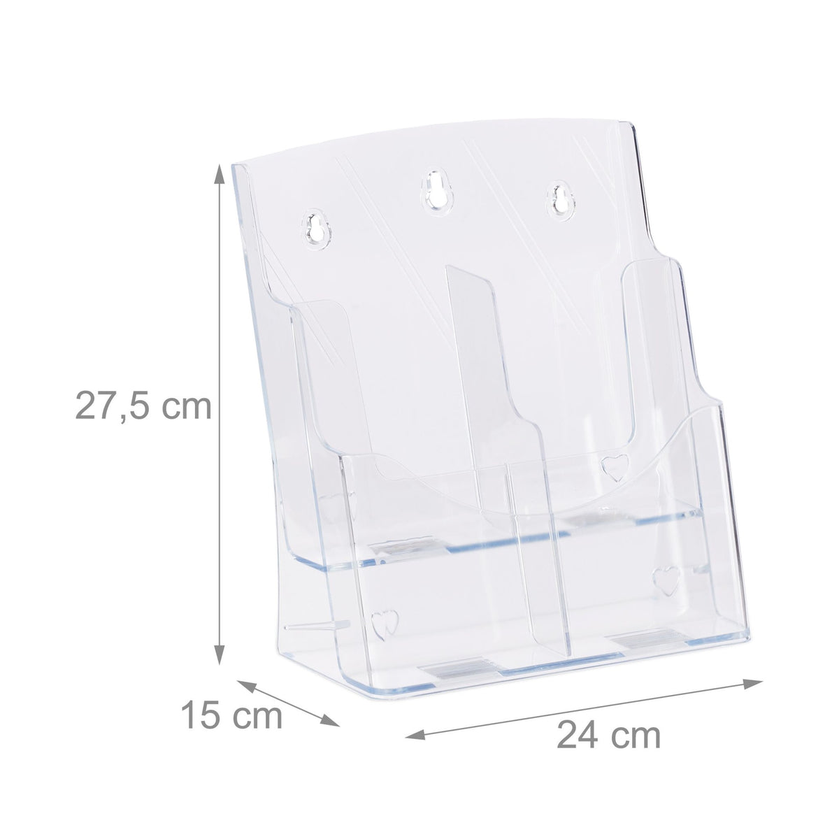 1 pc. Prospectus holder DIN A4 2 tier
