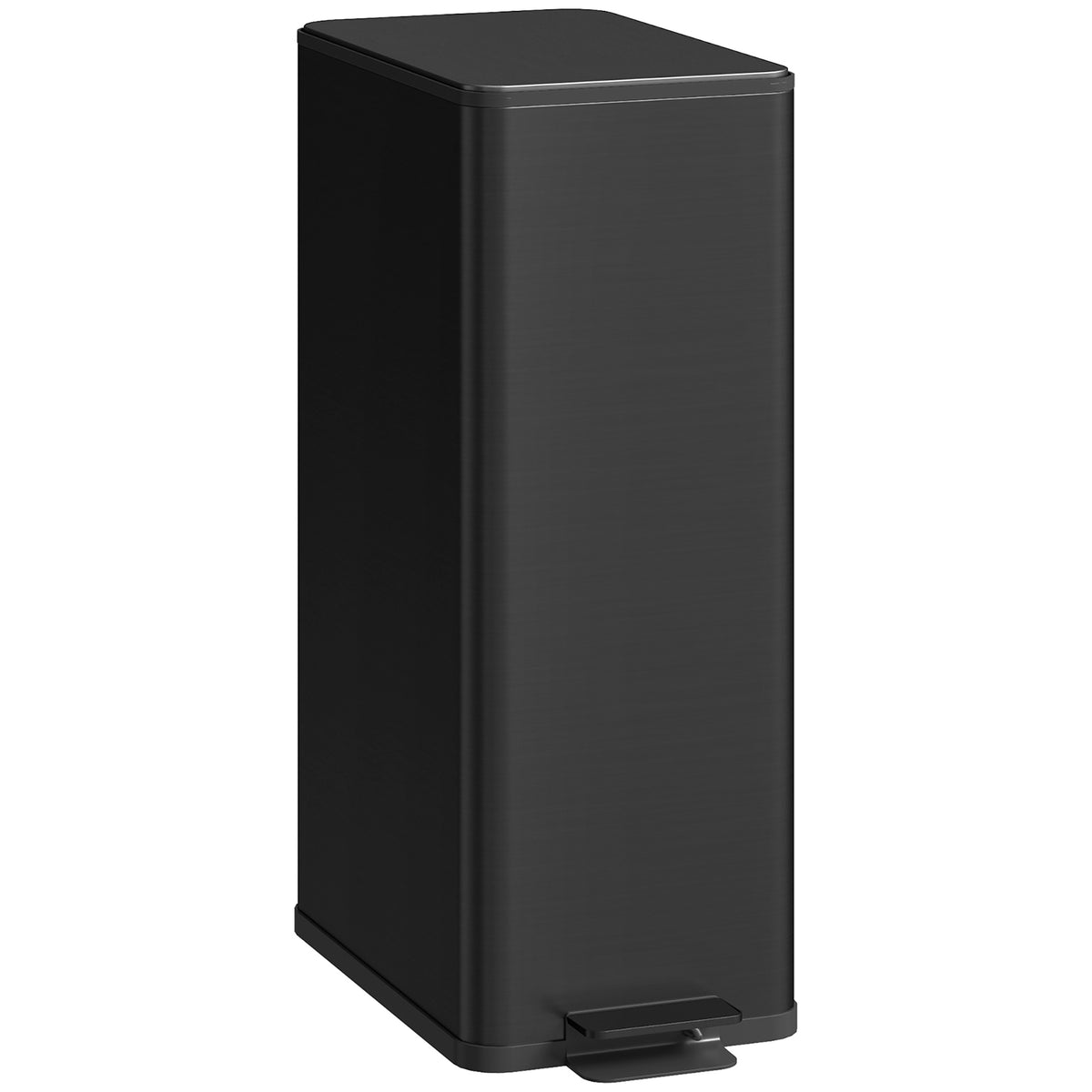 20L Stainless Steel Trash Can, Soft-Close Lid, Black