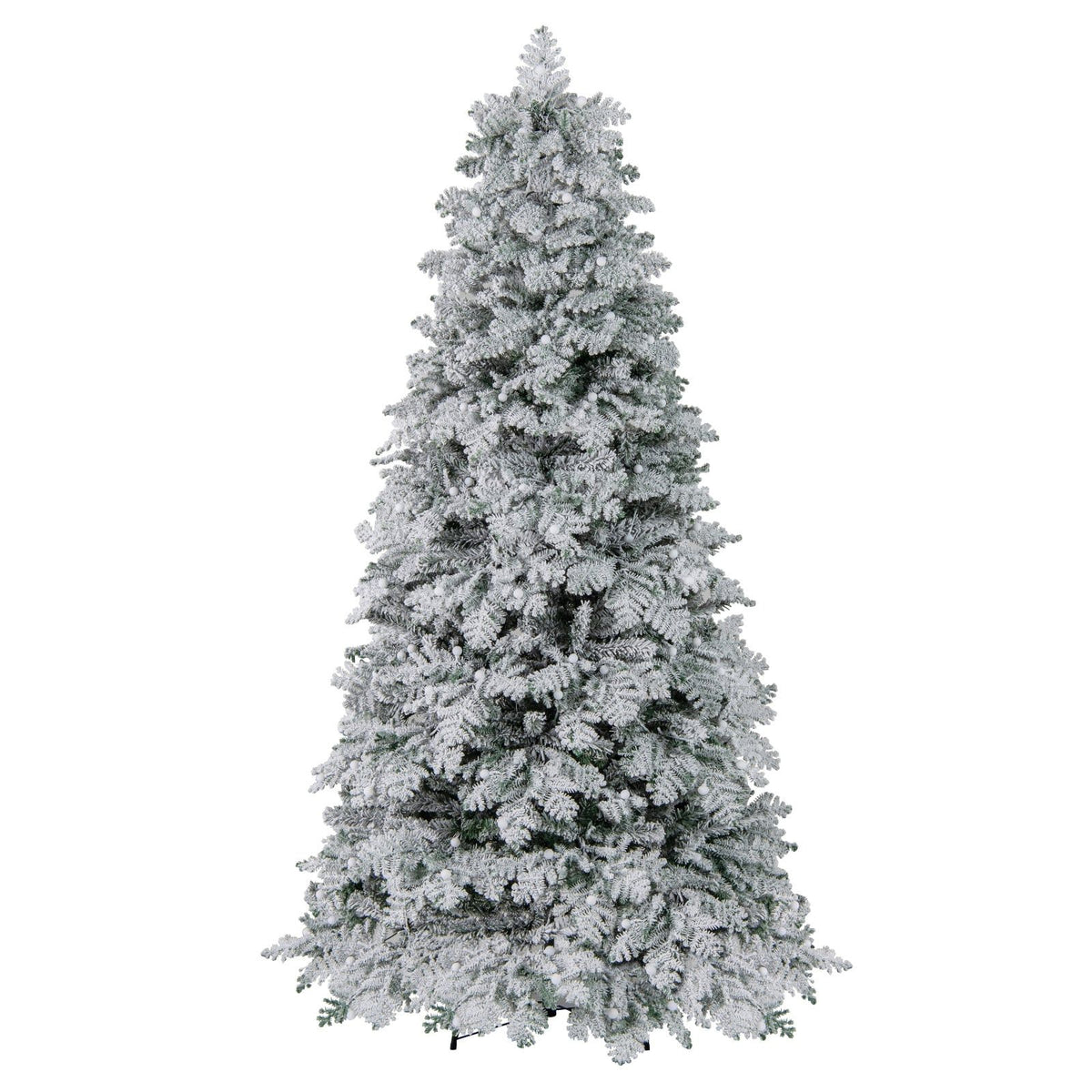 210 cm Artificial Christmas Tree with Snowy LED Lights