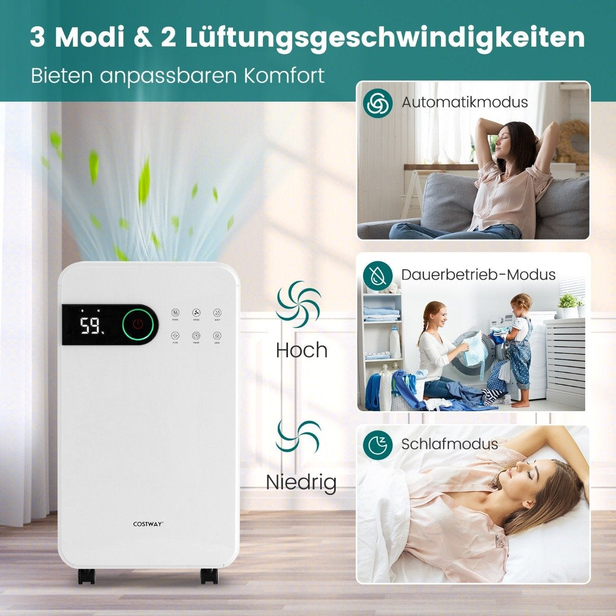 2.3L dehumidifier with sleep mode room dehumidifier for the home basement mobile dehumidifier 24 hour timer
