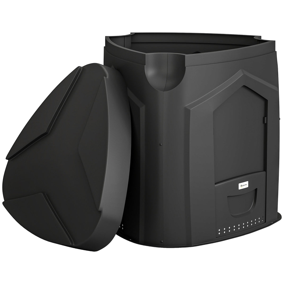 240L Garden Compost Bin, Open Base, 3 Access Doors