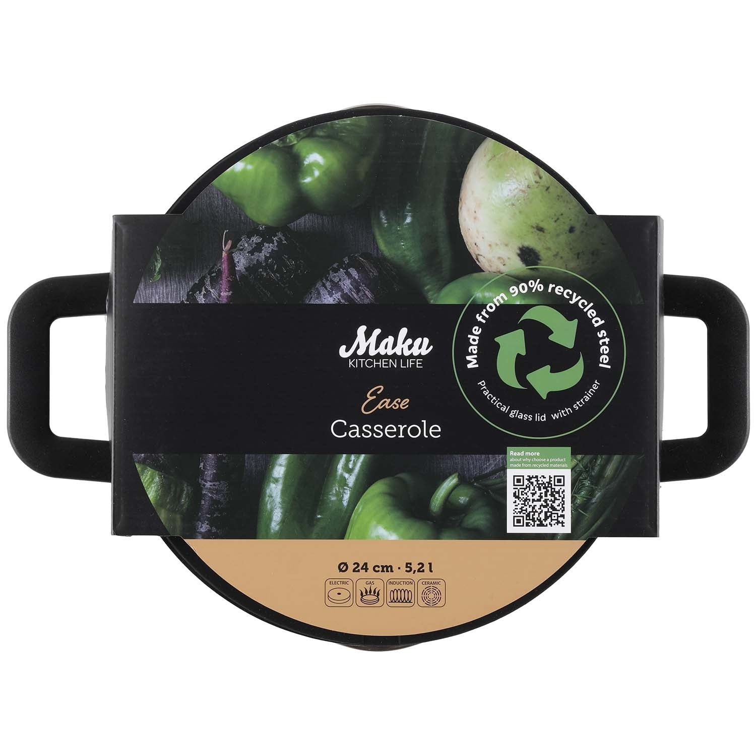 24 cm Non-Stick Pot, 5.2 L Capacity