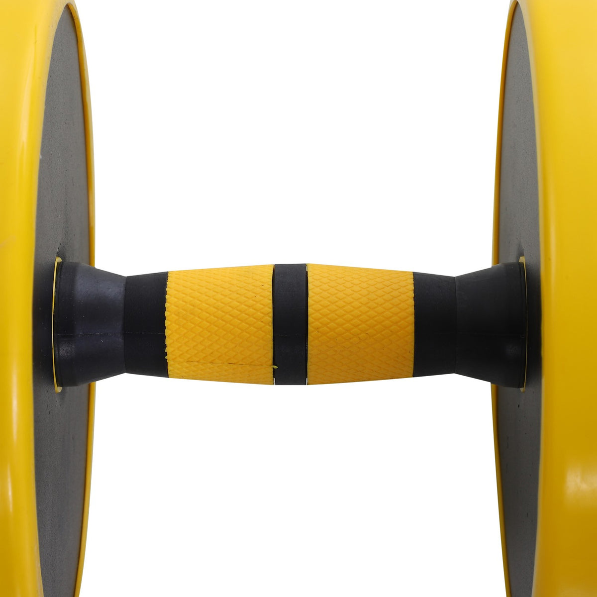 25 kg dumbbell set 3-in-1 adjustable ergonomic with 12 plates 2 short sticks and 1 long stick in yellow black for fitness