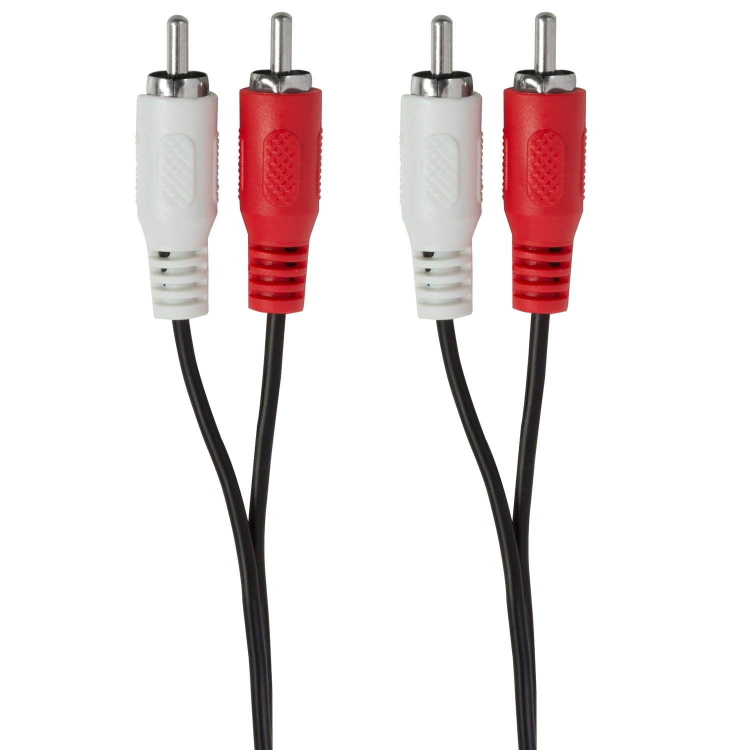 2.5m RCA Male to Male Audio Cable, Shielded, Black