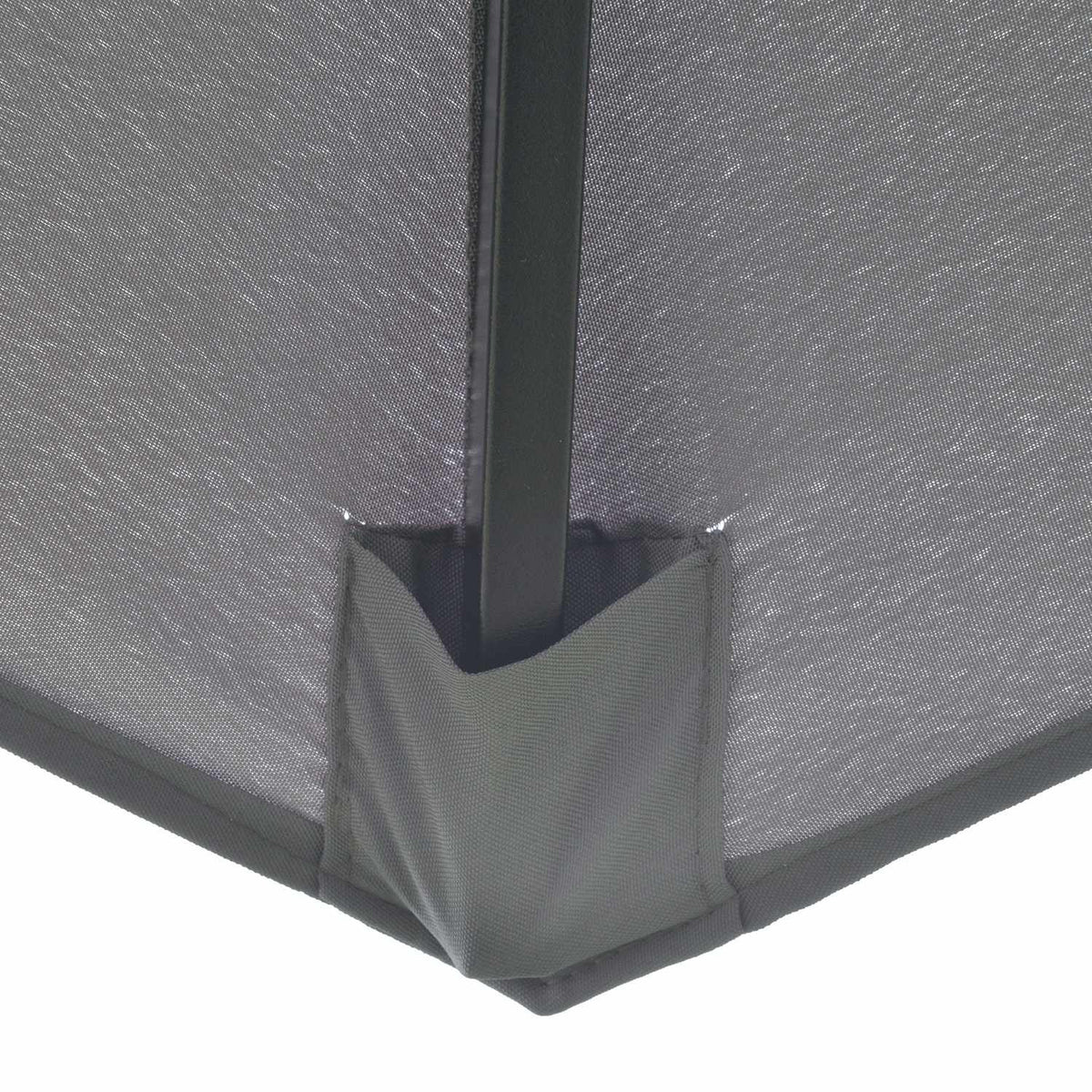 2.6M Parasol With 3 Tier Roof Hand Crank Patio Umbrella Rotating Market Umbrella 8 Ribs Garden Umbrella With Sun Protection Steel