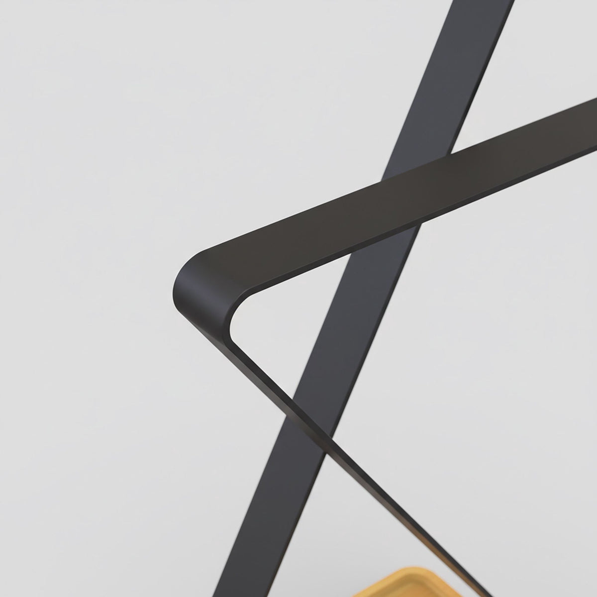 2-Arm Z-Shaped Towel Rack with Bamboo Shelf