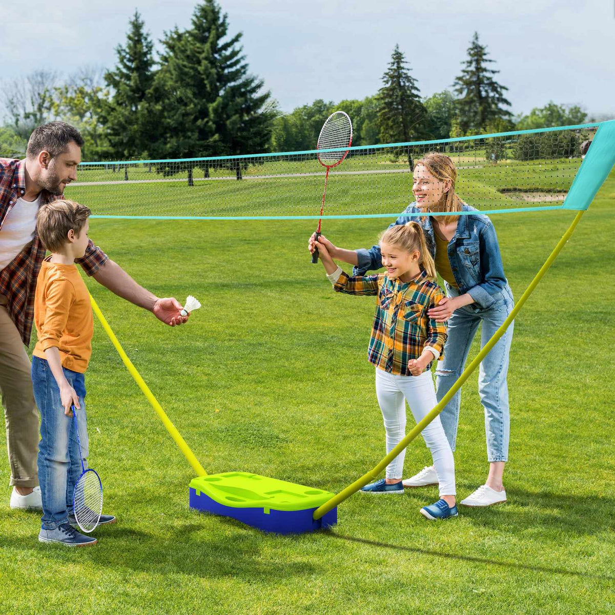 2 In 1 Badminton Set, Badminton Net With Stand, Volleyball Net, Adjustable, With Carry Bag, For Indoor, Outdoor
