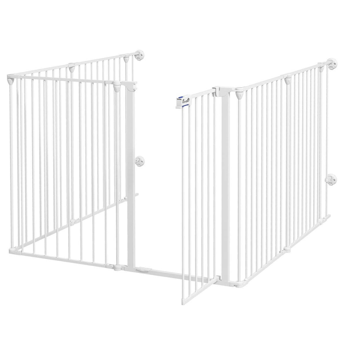 2 In 1 Puppy Playpen, Barrier With 6 Panels, Outdoor Enclosure, Foldable Puppy Run, For Medium-Sized Dogs With Closing Aid