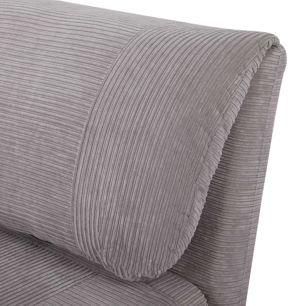 2-In-1 Sofa Bed, Chair Bed, Adjustable Folding Mattress, Guest Bed, Folding Bed, Cord Look For Bedroom And Living Room, Polyester Light Grey