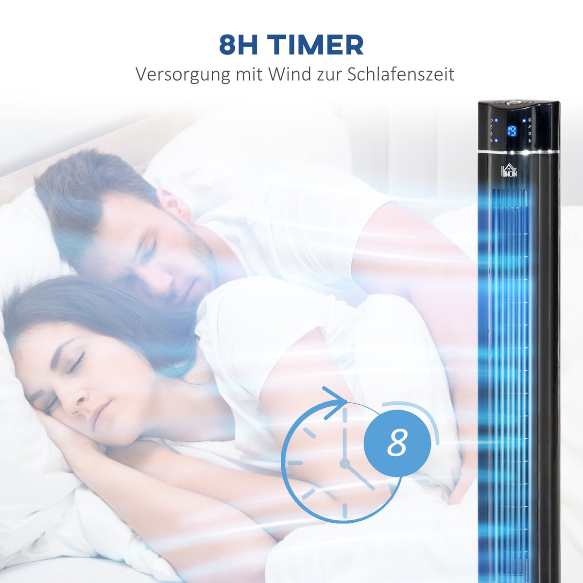 2-In-1 Tower Fan Stand Fan With Remote Control, Ionizer, Timer, 3 Levels, 60° Oscillation, 60W, Black