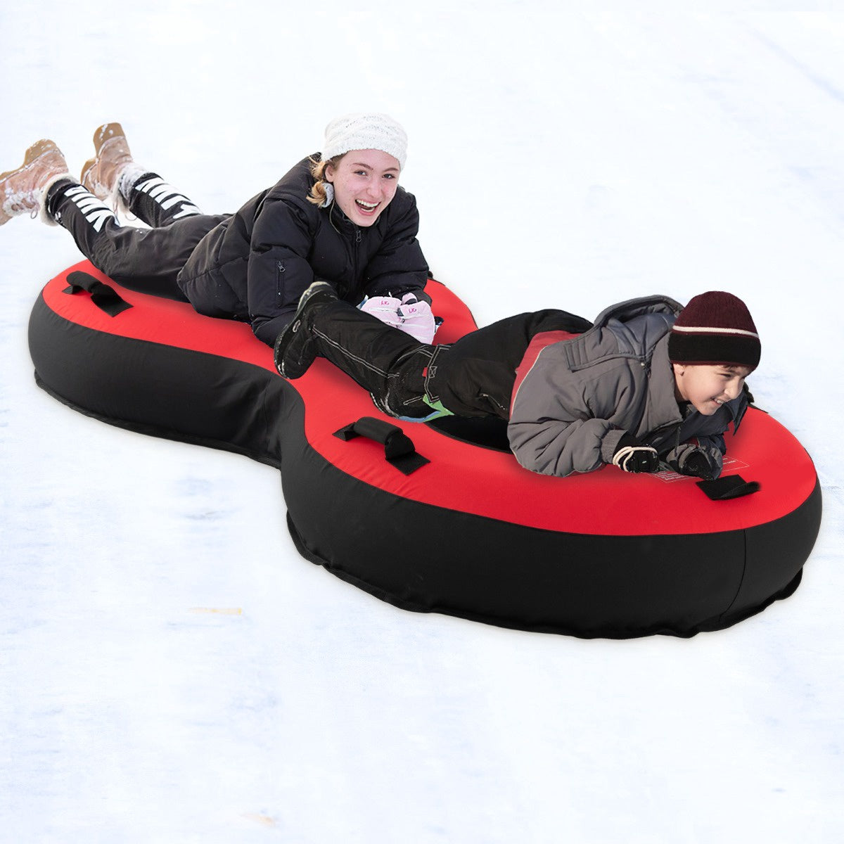 2-Person Inflatable Snow Tube, 80-Inch, 880 lb