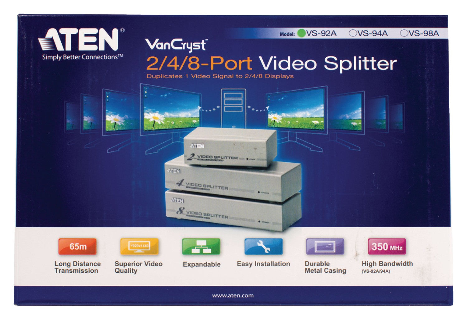 2-Port VGA Splitter Silver