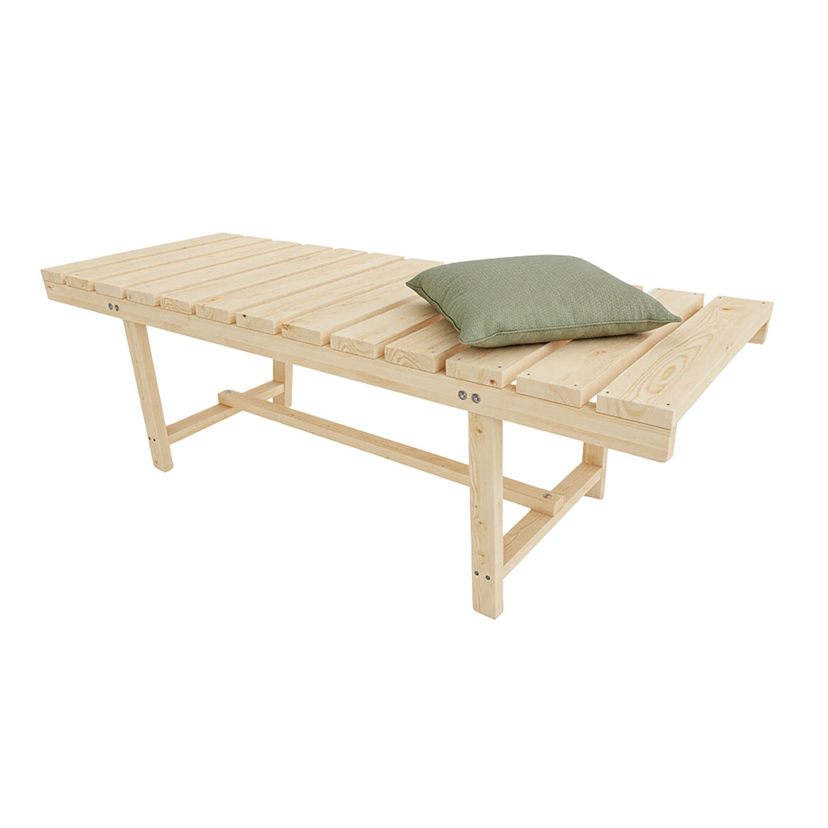 2-Seat Fir Wood Garden Bench for Outdoor Relaxation