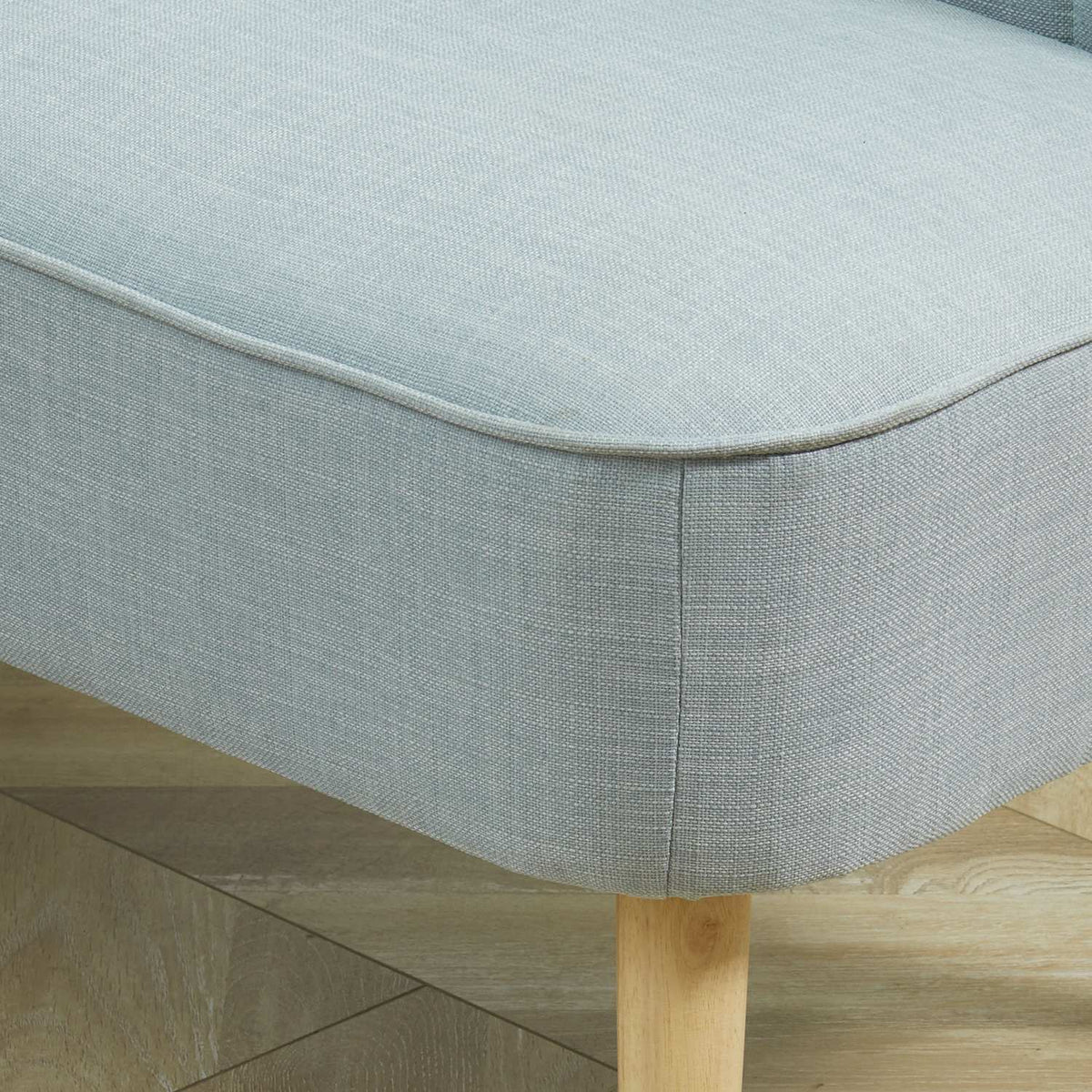 2-Seater Fabric Sofa, Upholstered Sofa, Seating, Lounge Sofa, Wood, Foam, Light Green, 117 X 56.5 X 77 Cm