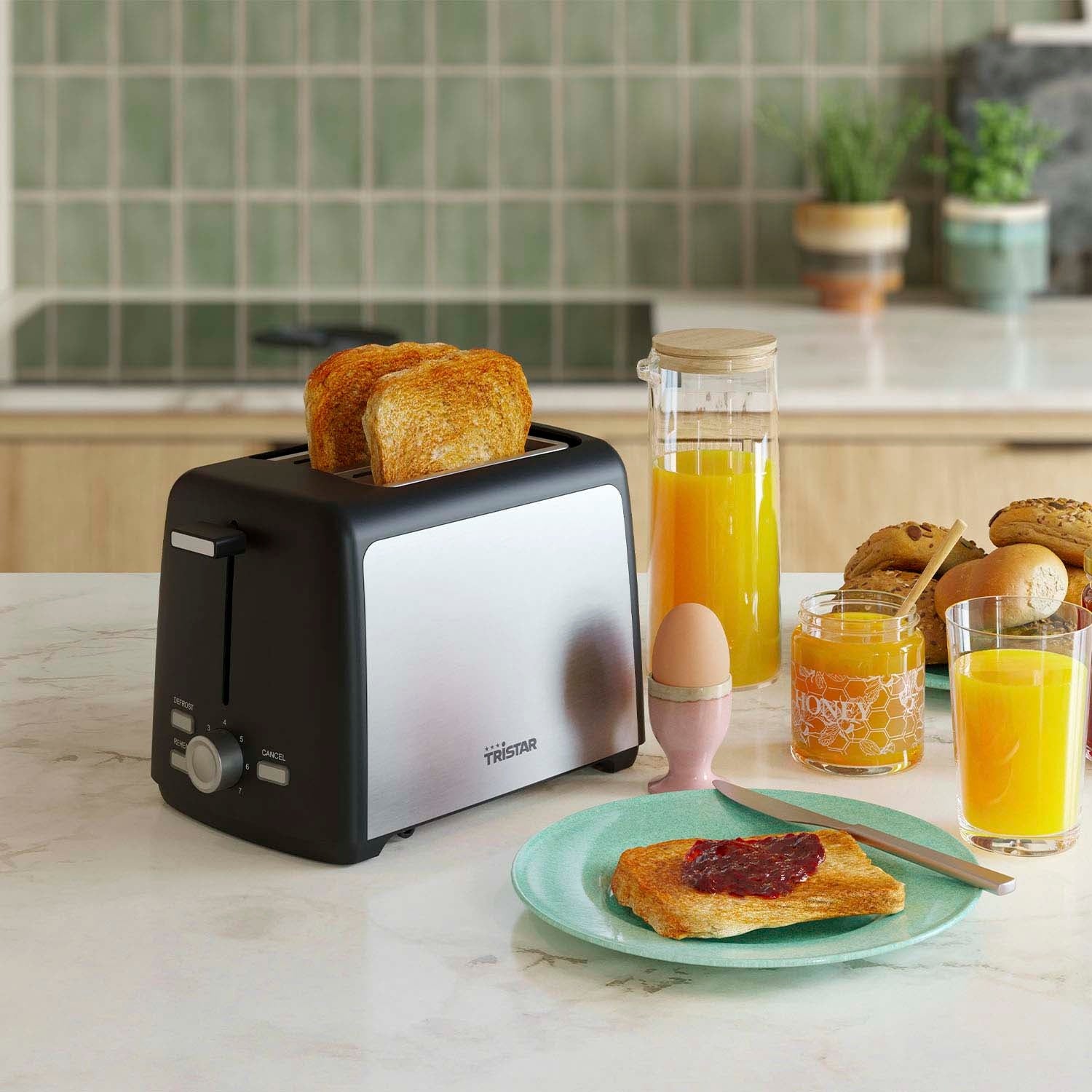 2-Slice Stainless Steel Toaster, 800W