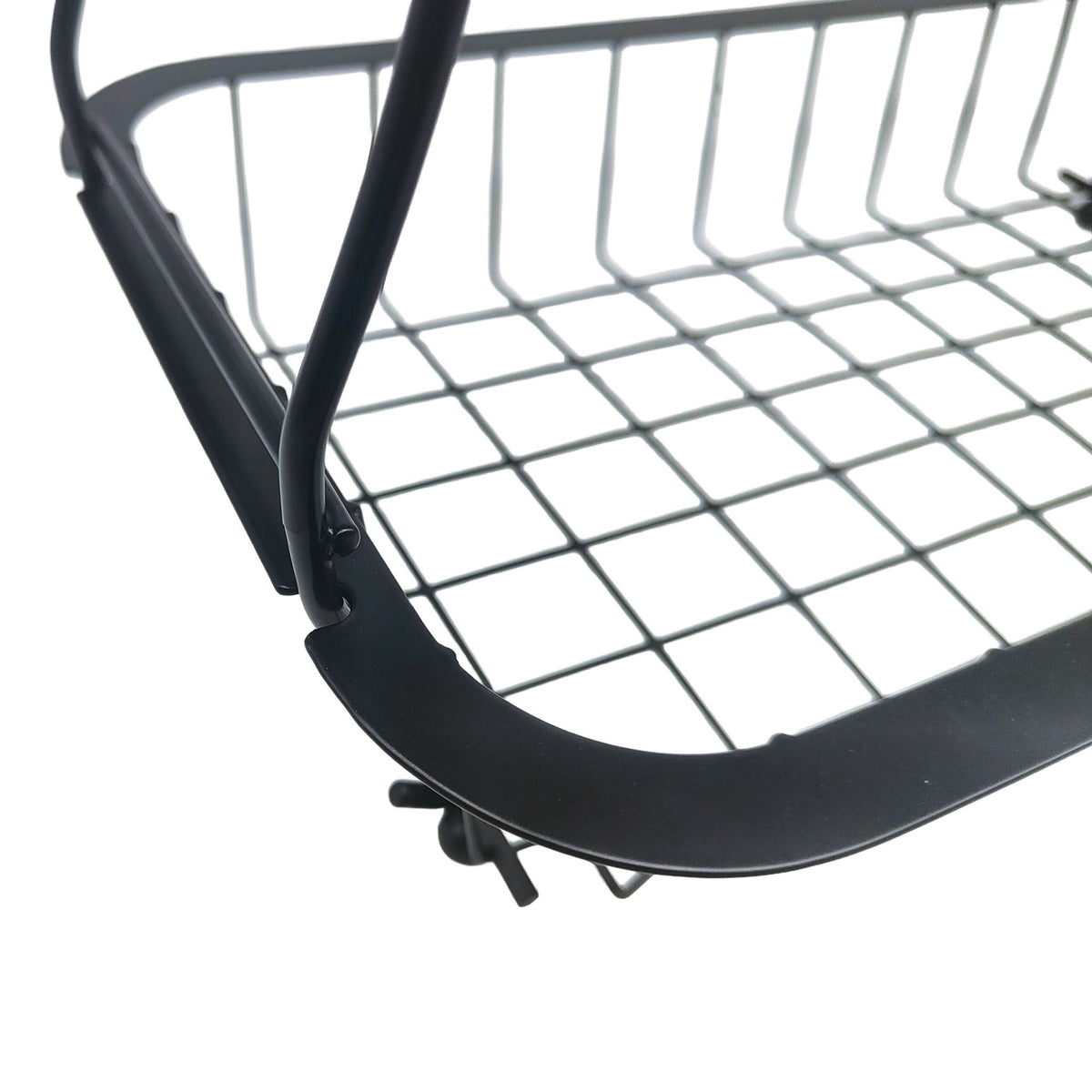 2-Tier Metal Fruit Basket with Wooden Handles