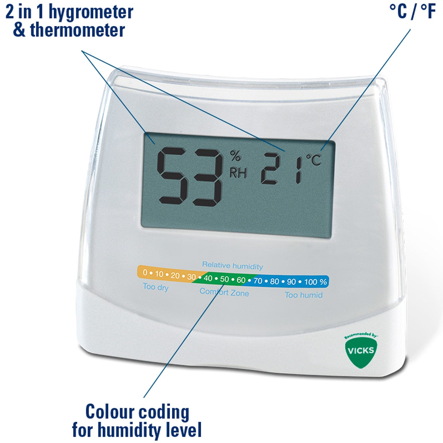 2 in 1 Hygrometer & Thermometer V70